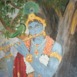krishna painting detail